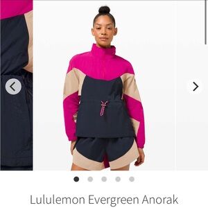 Lululemon anorak and shorts set